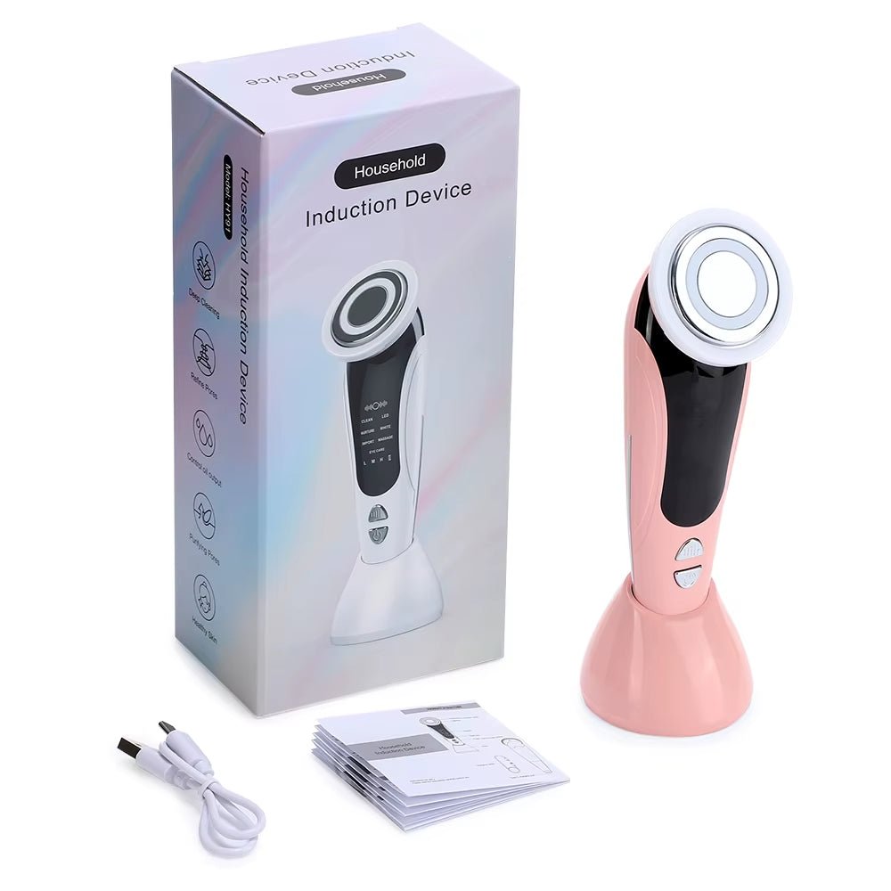 7-in-1 EMS Microcurrent Face Lifting Device with LED Neck Firming Massager - MacroPanora
