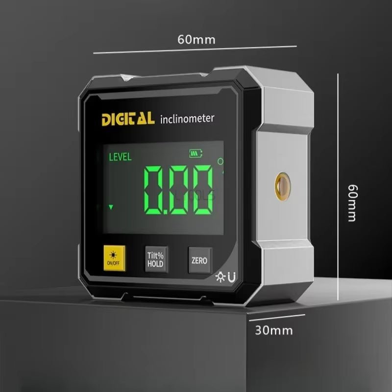 Pocket Digital Level Protractor Inclinometer Professional Digital Display Angle Gauge 360 Degree Magnetic Electronic Level Laser - MacroPanora