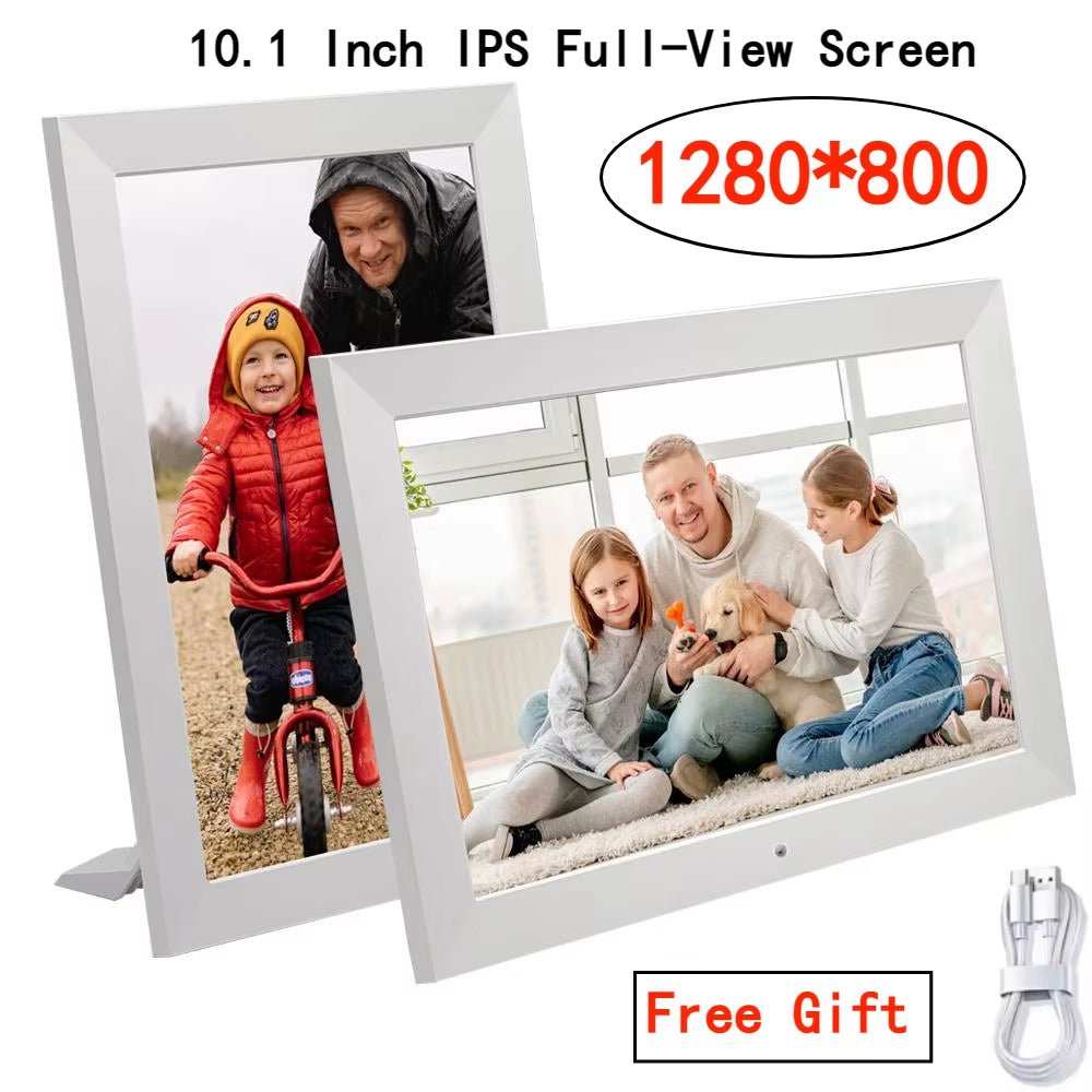 10"Digital Photo Frame IPS Picture Frames 1280*800 Full - View Screen Photo Album Clock Calendar Video Player with Remote Control - MacroPanora