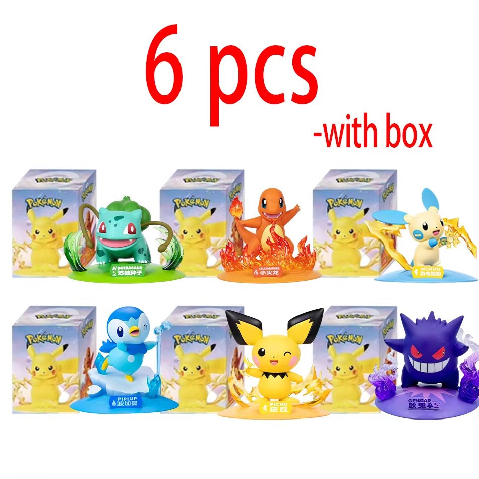 12 Pok É Mon Action Dolls Pikachu Blind Box Anime Models Desktop Decorations Pok É Mon Toys Children'S Birthday Gifts - MacroPanora