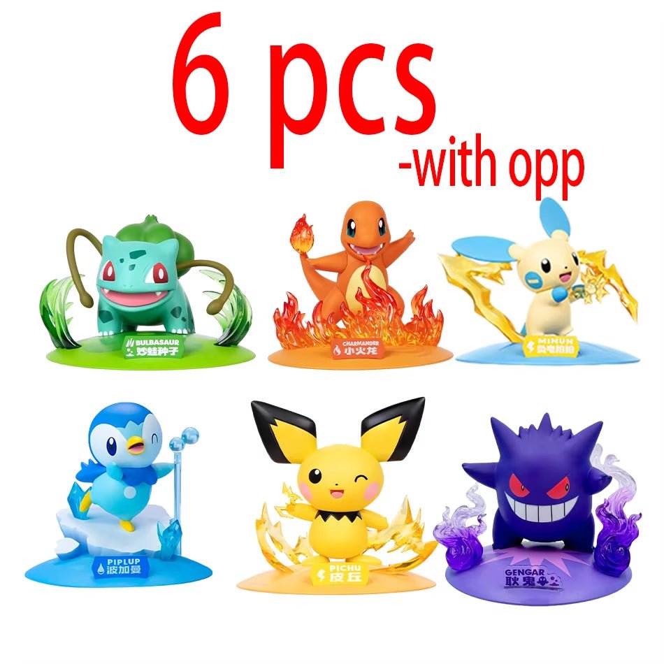 12 Pok É Mon Action Dolls Pikachu Blind Box Anime Models Desktop Decorations Pok É Mon Toys Children'S Birthday Gifts - MacroPanora