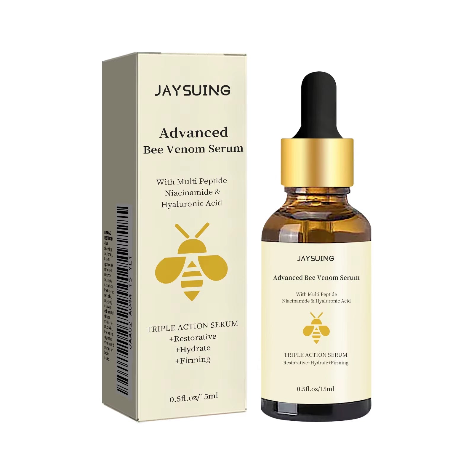 1/2/3Pcs Bee Venom Facial Serum Face Essence Wrinkle Reduction Skin Tightening Natural Collagen Booster Hyaluronic Acid Essence - MacroPanora