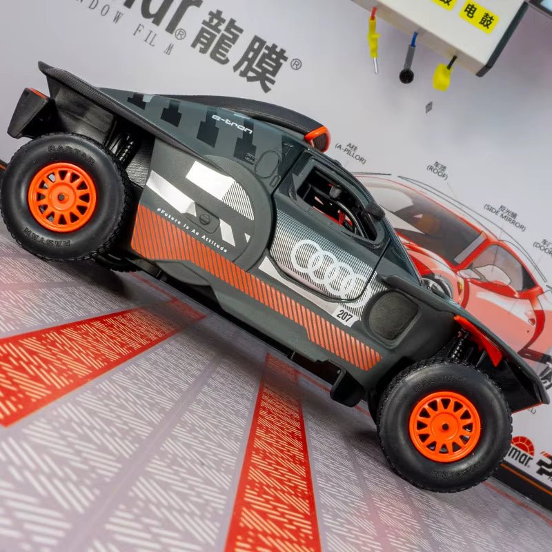 1:24 Scale Audi RS Q E - Tron Alloy Racing Car Model - Openable Door Feature, Ideal Gift for Boys - MacroPanora