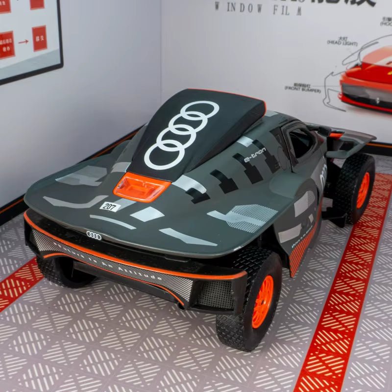 1:24 Scale Audi RS Q E - Tron Alloy Racing Car Model - Openable Door Feature, Ideal Gift for Boys - MacroPanora