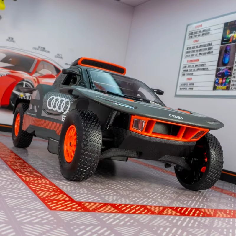 1:24 Scale Audi RS Q E - Tron Alloy Racing Car Model - Openable Door Feature, Ideal Gift for Boys - MacroPanora