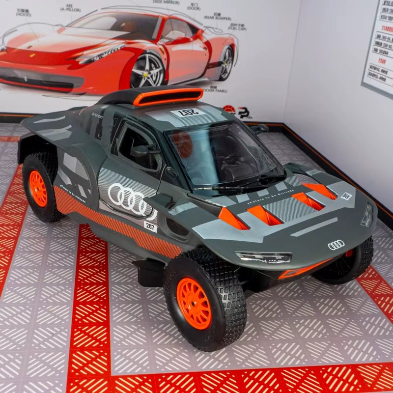 1:24 Scale Audi RS Q E - Tron Alloy Racing Car Model - Openable Door Feature, Ideal Gift for Boys - MacroPanora