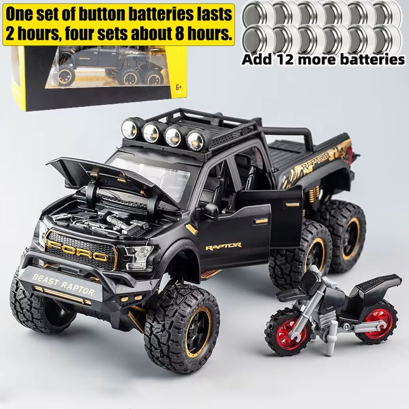 1:28 F150 off Road Pickup Truck Alloy Diecast Model Car High Simulation Collections Home Trendy Toy Birthday Gift for Friend Boy - MacroPanora