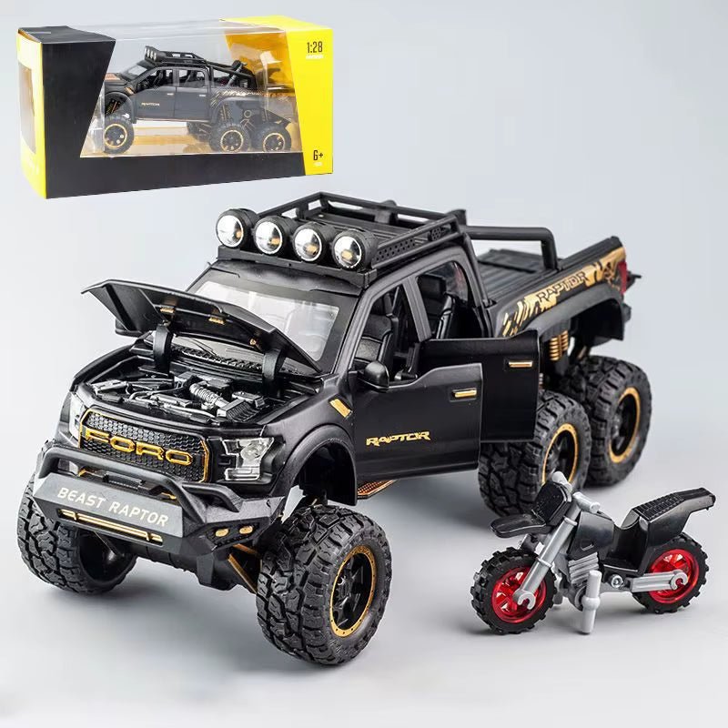 1:28 F150 off Road Pickup Truck Alloy Diecast Model Car High Simulation Collections Home Trendy Toy Birthday Gift for Friend Boy - MacroPanora