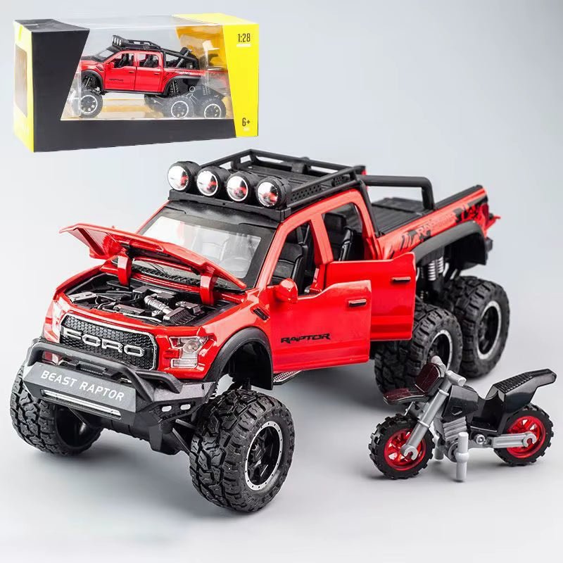 1:28 F150 off Road Pickup Truck Alloy Diecast Model Car High Simulation Collections Home Trendy Toy Birthday Gift for Friend Boy - MacroPanora