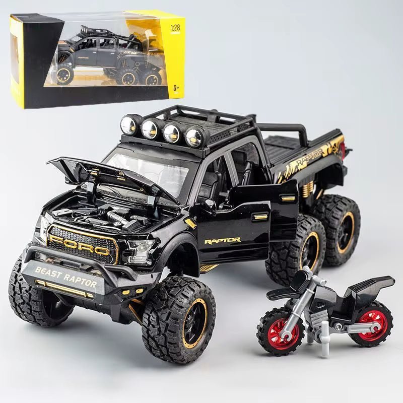1:28 F150 off Road Pickup Truck Alloy Diecast Model Car High Simulation Collections Home Trendy Toy Birthday Gift for Friend Boy - MacroPanora