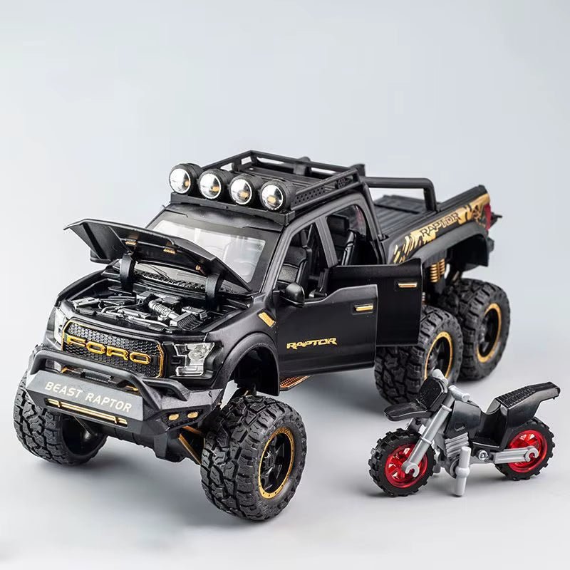 1:28 F150 off Road Pickup Truck Alloy Diecast Model Car High Simulation Collections Home Trendy Toy Birthday Gift for Friend Boy - MacroPanora