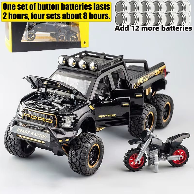 1:28 F150 off Road Pickup Truck Alloy Diecast Model Car High Simulation Collections Home Trendy Toy Birthday Gift for Friend Boy - MacroPanora