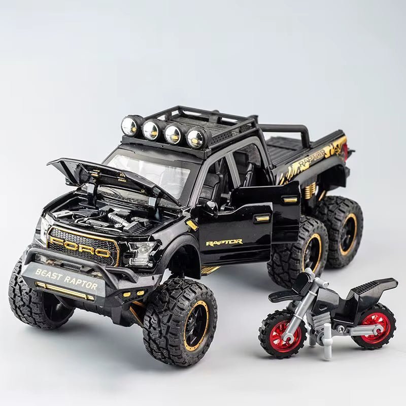 1:28 F150 off Road Pickup Truck Alloy Diecast Model Car High Simulation Collections Home Trendy Toy Birthday Gift for Friend Boy - MacroPanora