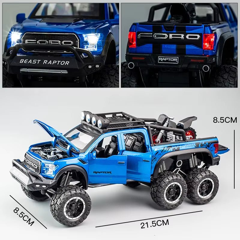 1:28 F150 off Road Pickup Truck Alloy Diecast Model Car High Simulation Collections Home Trendy Toy Birthday Gift for Friend Boy - MacroPanora