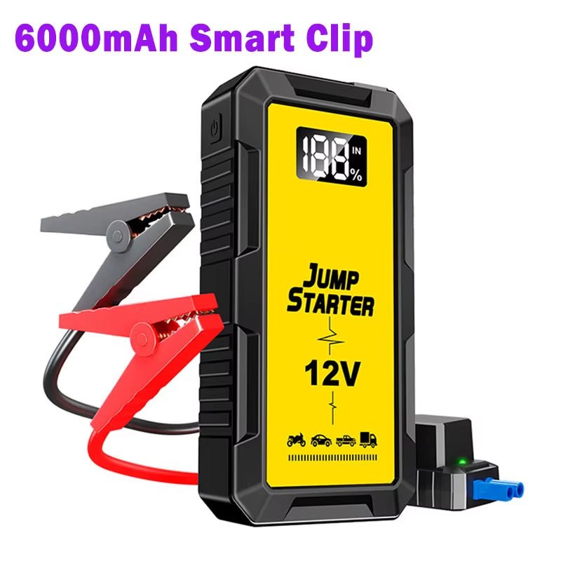 Portable Car Starter 12V 6000Mah Emergency Power Supply with Lighting - MacroPanora