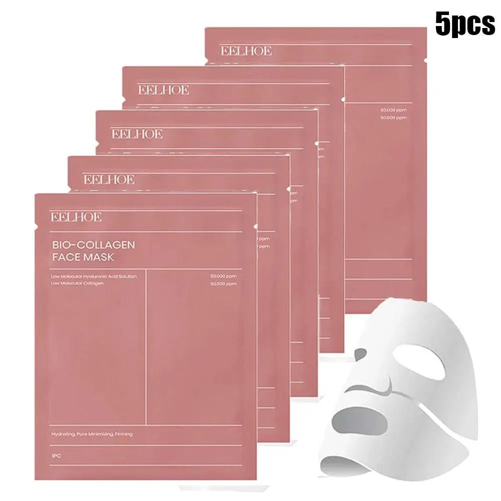 1/5/10Pcs Bio Collagen Face Mask Shrink Pores Deep Hydrating Overnight Mask Moisturizing Refreshing Brightening Face Skin Care - MacroPanora