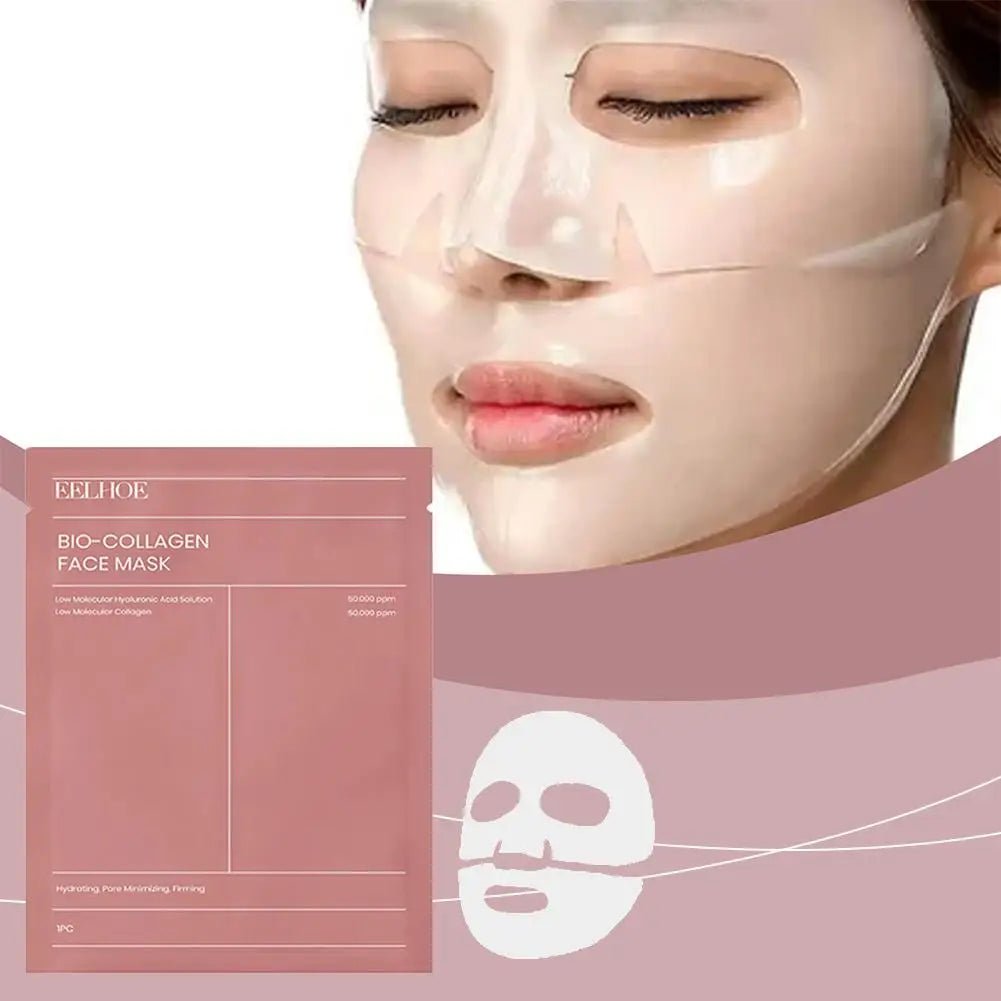1/5/10Pcs Bio Collagen Face Mask Shrink Pores Deep Hydrating Overnight Mask Moisturizing Refreshing Brightening Face Skin Care - MacroPanora