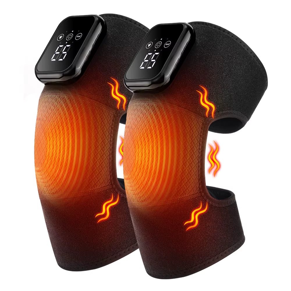 Heated Knee Massager with Vibration & Heating Pad, Adjustable Wrap - MacroPanora