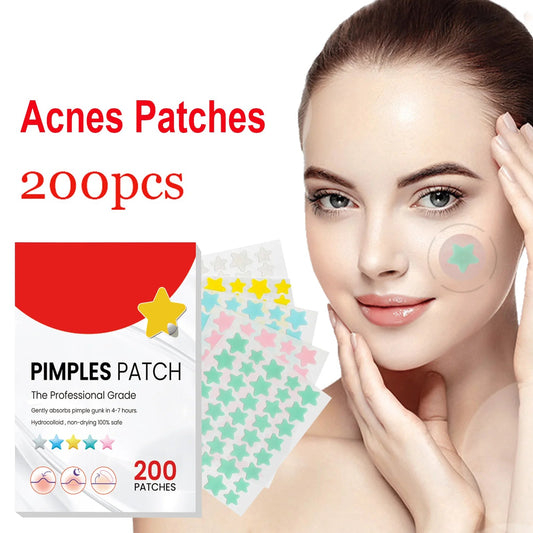 200Pcs Repair Acne Patch Facial Skin Care Fade Blemishes Pimple Marks Closed Acne Blemishes Cover Acne Pimple Repair Patch - MacroPanora