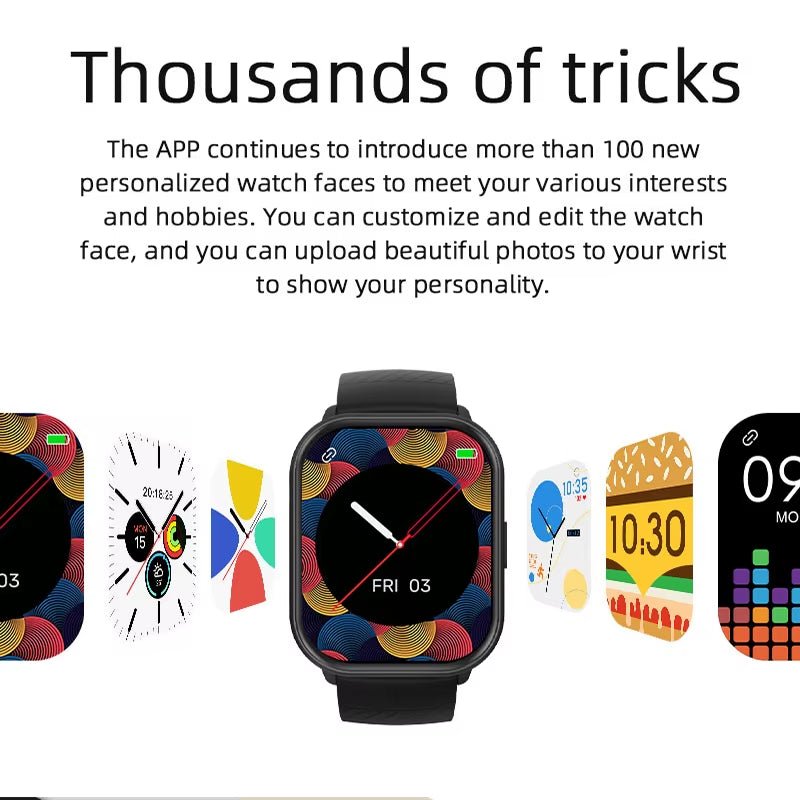 2026 New Lady Fashion Smart Watch Men Women Heart Rate Blood Pressure Fitness Tracker Bluetooth Call Smartwatch Man for Android - MacroPanora