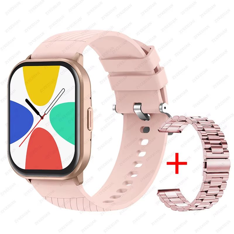 2026 New Lady Fashion Smart Watch Men Women Heart Rate Blood Pressure Fitness Tracker Bluetooth Call Smartwatch Man for Android - MacroPanora