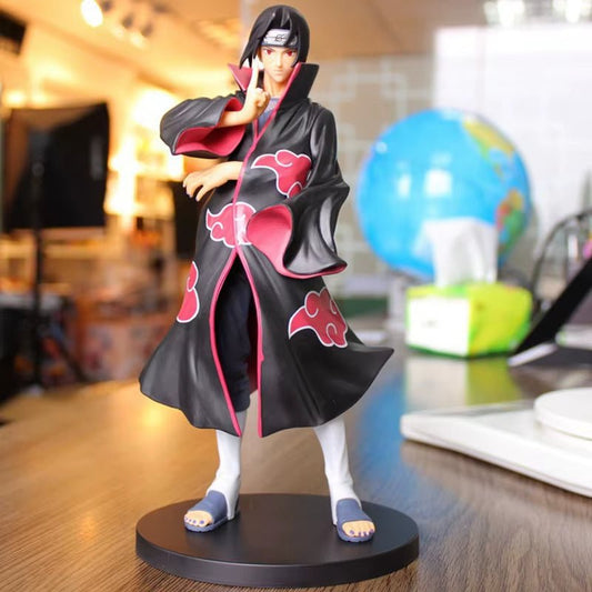 23CM Anime Naruto Shippuuden Uchiha Itachi Akatsuki Organization Gi Dress up Model Toy Gift Collection Action Figure PVC - MacroPanora