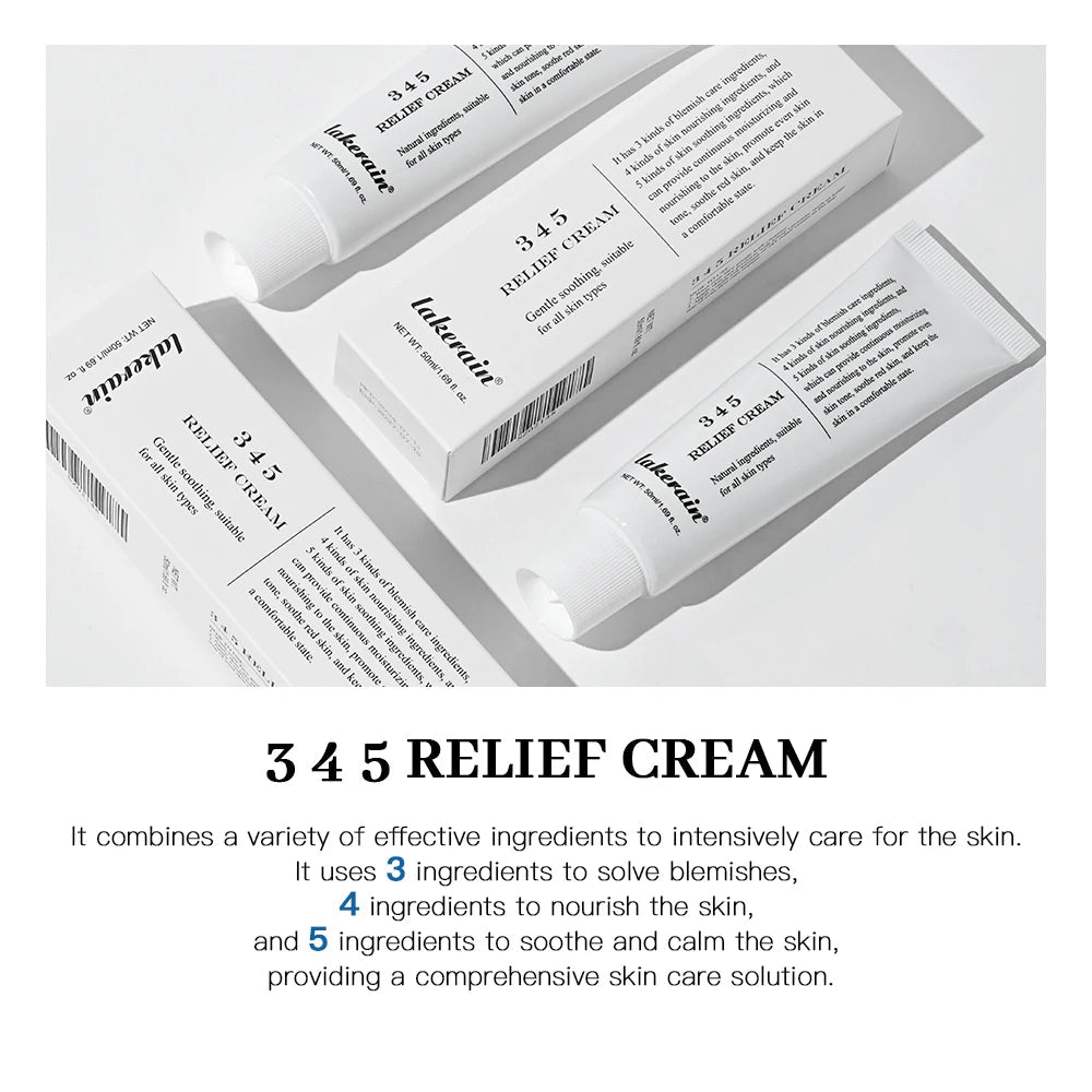 345 Relief Cream Address Blemishes Nourish Anti - Sugar Anti - Oxidation Soothing Care Face Lifting Beauty Moisturizer Korean Cream - MacroPanora