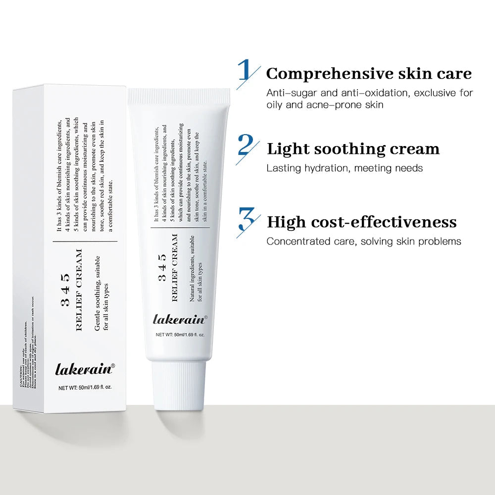 345 Relief Cream Address Blemishes Nourish Anti - Sugar Anti - Oxidation Soothing Care Face Lifting Beauty Moisturizer Korean Cream - MacroPanora