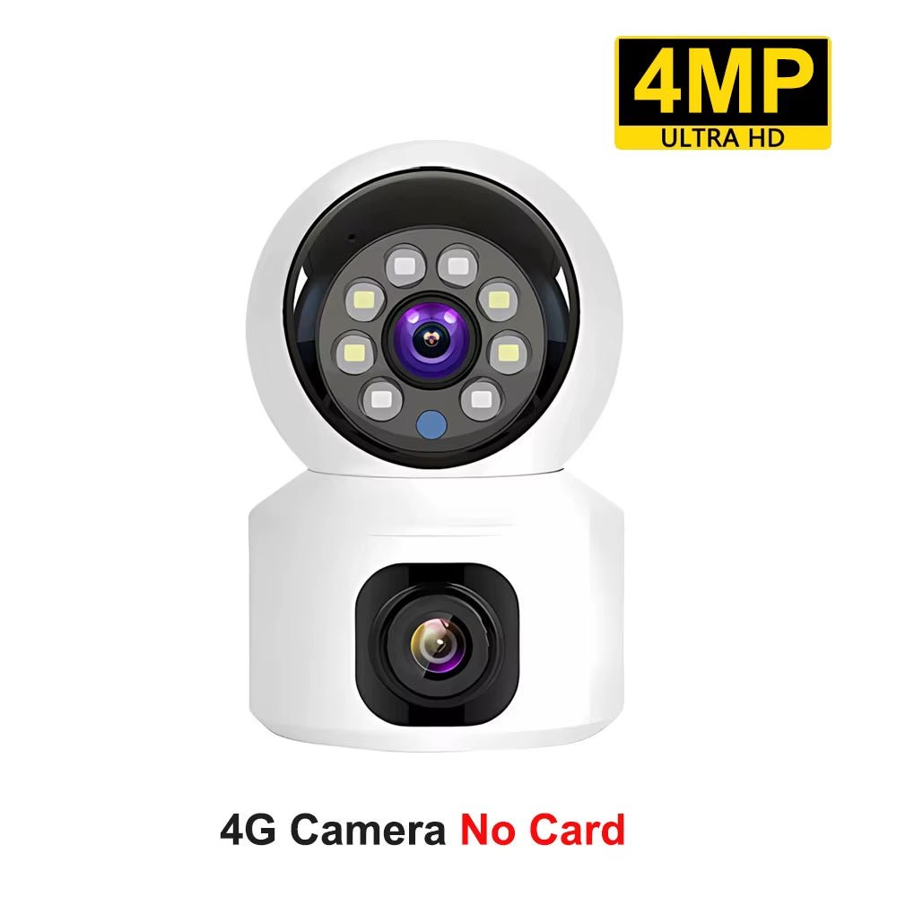 4G SIM IP Camera Wireless Dual Lens Night Vision Indoor Baby Monitor Human Detect Two Way Video Camara CCTV Security Protection - MacroPanora