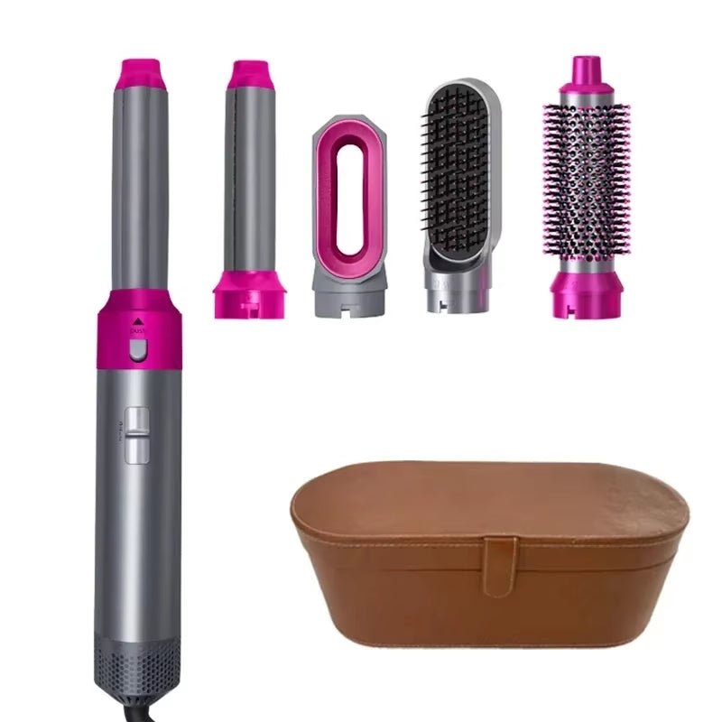 5 in 1 Hair Dryer Brush Hot Comb Set Professional Curling Iron Hair Straightener Styling Tool for Professional Hair Dryer - MacroPanora