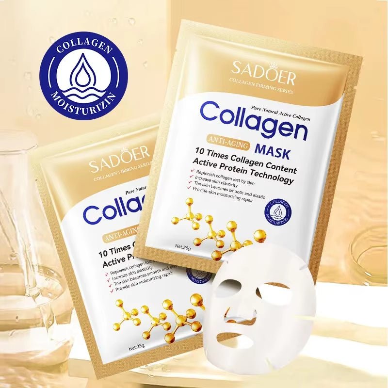 5/10/20/30Pcs SADOER Collagen Face Mask Firming Moisturizing Repair Brightening Skincare Face Sheet Mask Facial Masks Skin Care - MacroPanora