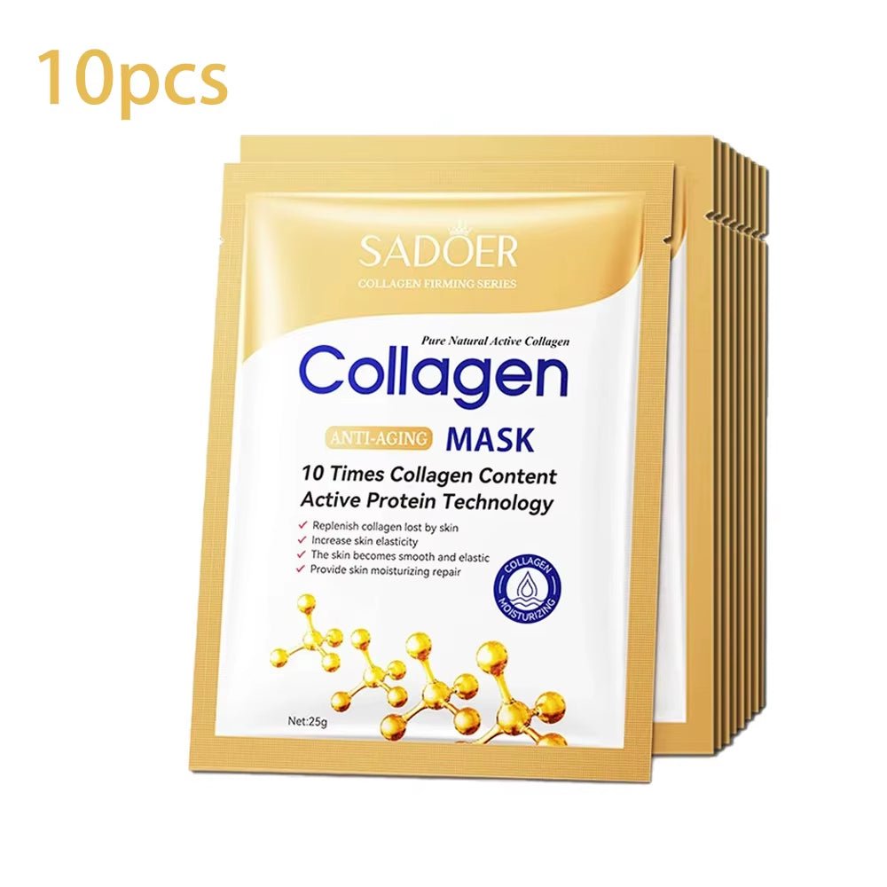 5/10/20/30Pcs SADOER Collagen Face Mask Firming Moisturizing Repair Brightening Skincare Face Sheet Mask Facial Masks Skin Care - MacroPanora