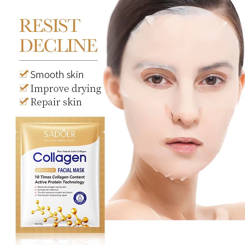 5/10/20/30Pcs SADOER Collagen Face Mask Firming Moisturizing Repair Brightening Skincare Face Sheet Mask Facial Masks Skin Care - MacroPanora