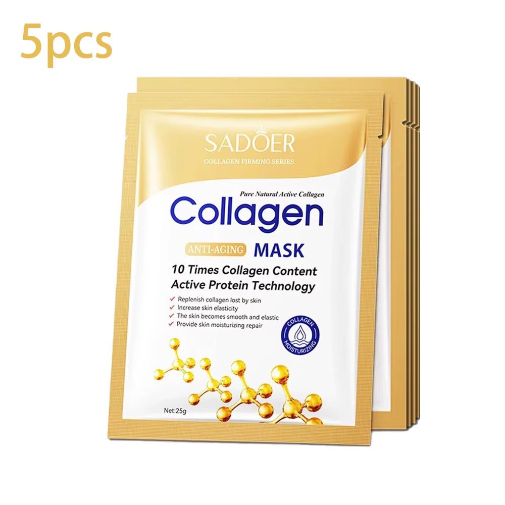 5/10/20/30Pcs SADOER Collagen Face Mask Firming Moisturizing Repair Brightening Skincare Face Sheet Mask Facial Masks Skin Care - MacroPanora