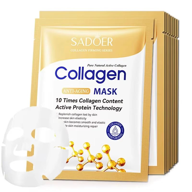 5/10/20/30Pcs SADOER Collagen Face Mask Firming Moisturizing Repair Brightening Skincare Face Sheet Mask Facial Masks Skin Care - MacroPanora
