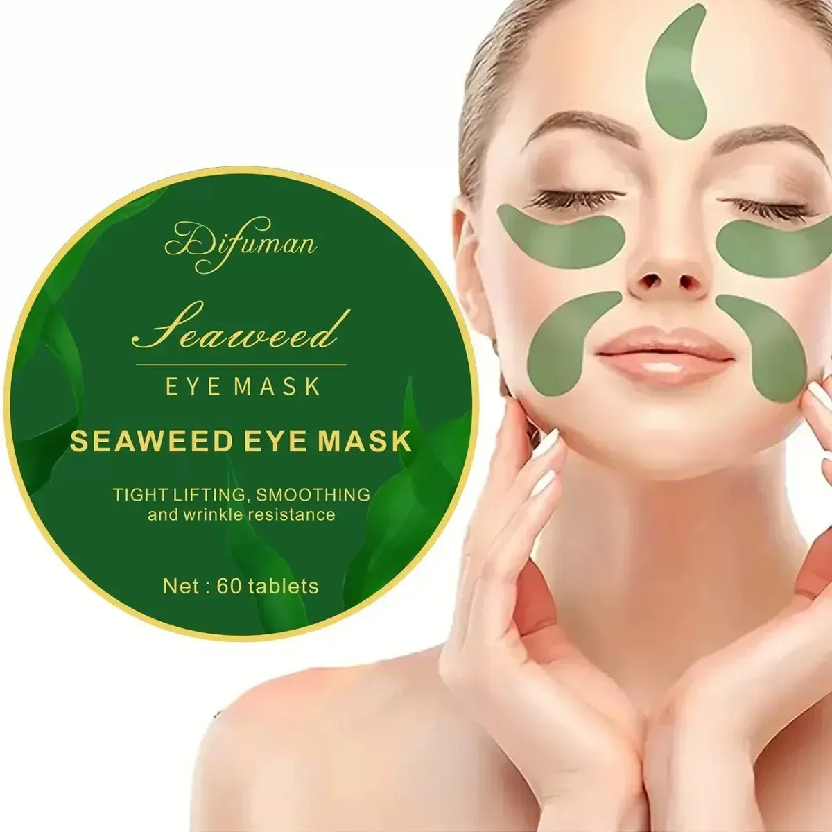 60Pcs Seaweed Hyaluronic Acid Eye Mask to Remove Dark Circles Collagen Eye Patch Facial Care Products - MacroPanora