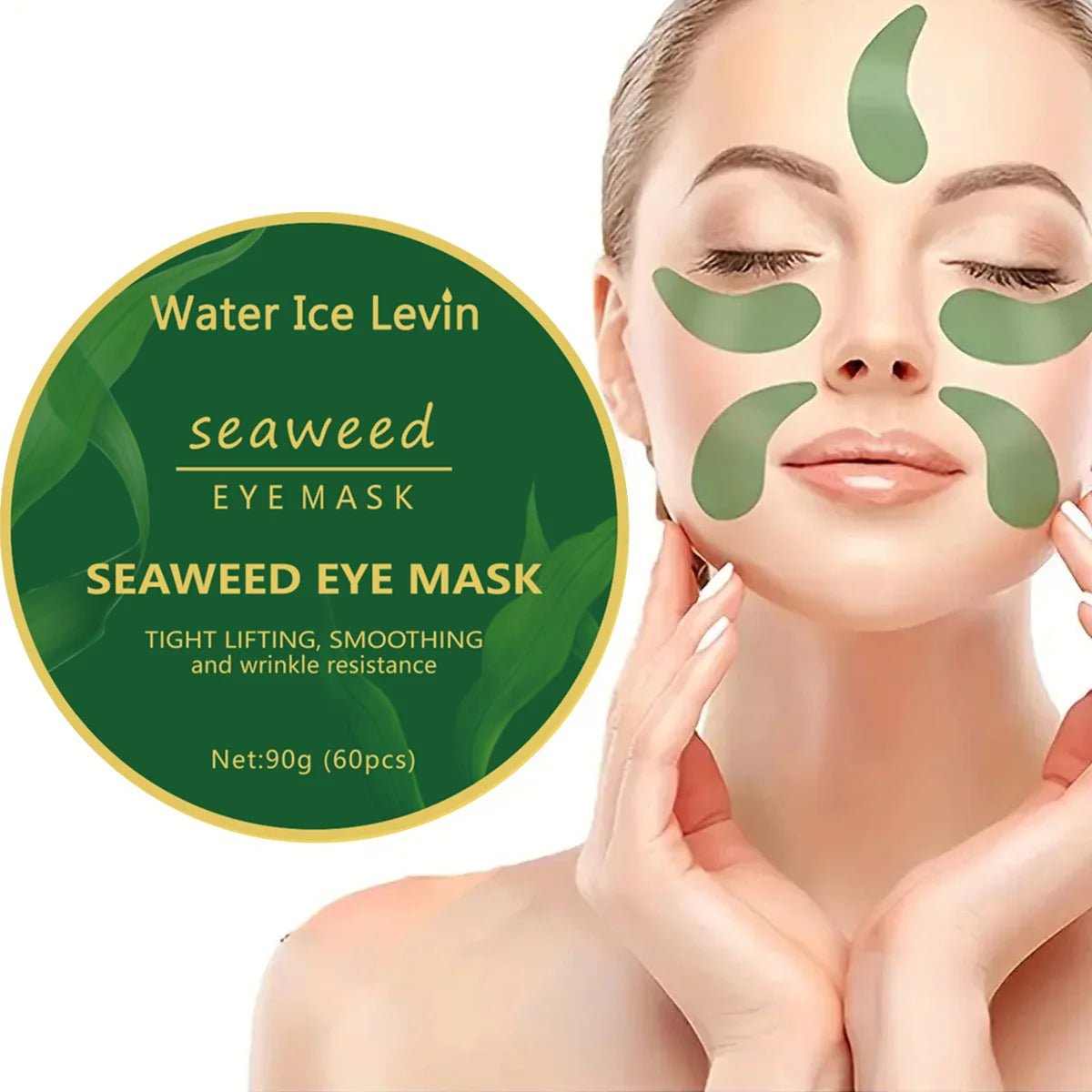 60Pcs Seaweed Hyaluronic Acid Eye Mask to Remove Dark Circles Collagen Eye Patch Facial Care Products - MacroPanora