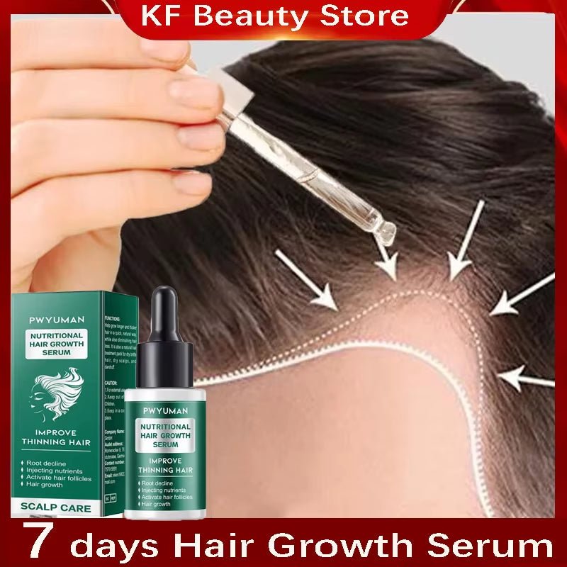 7 Days Ginger Hair Growth Serum Fast Promote Hair Regrowth Products anti Hair Loss Repair Scalp Baldness Nourish Hair Root Care - MacroPanora
