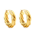 Twisted Gold Hoops - MacroPanora