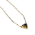 ABNA Gold: Together Forever Beaded Necklace – Separable Magnetic Mini Heart Pendant - MacroPanora
