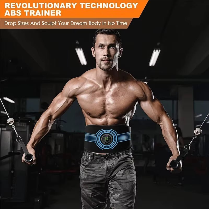 ABS Electric Muscle Stimulate Machine Abdominal Tariner Workout Equipment Portable Stomach Workout Blet for Home Office Fitness - MacroPanora