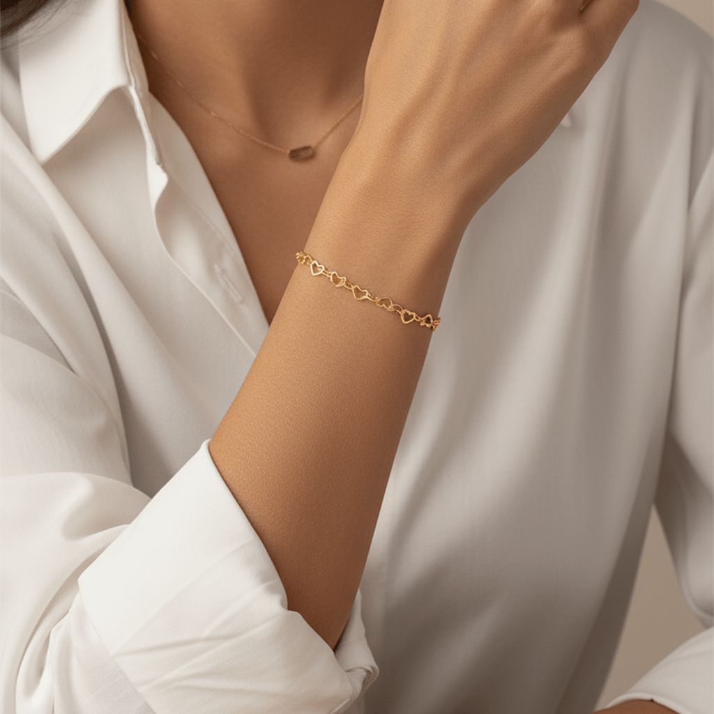 Adjustable Heart Bangle - MacroPanora