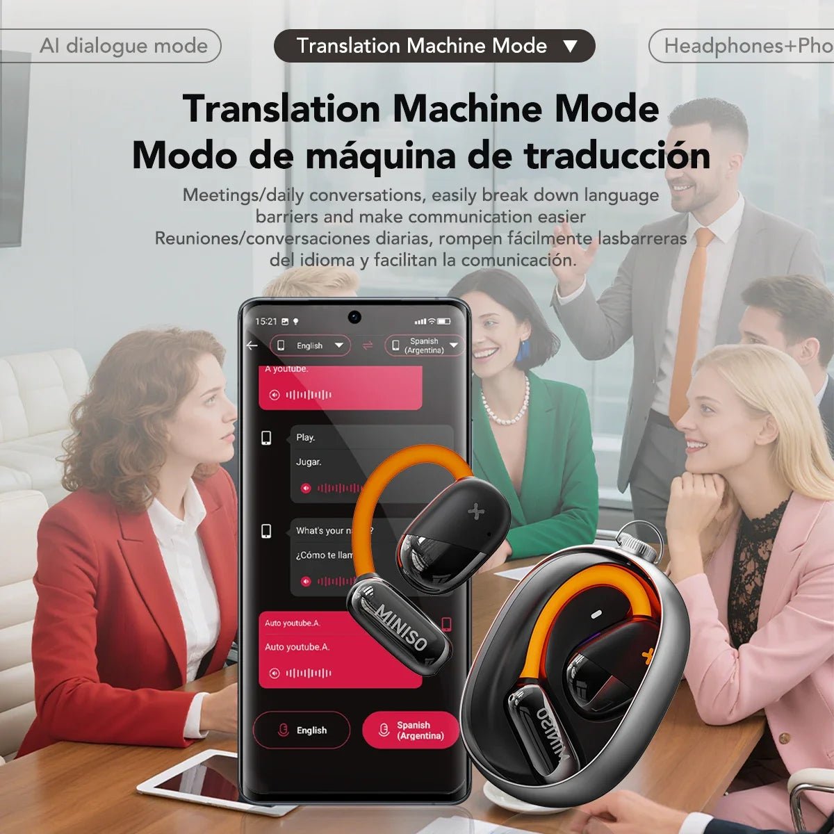 [AI Translator Earphone] M99 Bluetooth Translation Earbuds Sleep ASMR Headset DIY APP AI Wireless Headphones Open Back - MacroPanora
