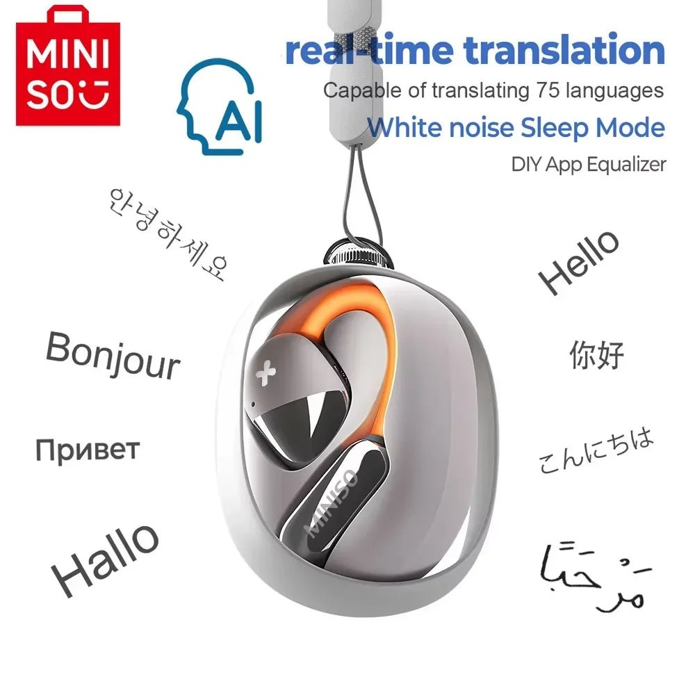 [AI Translator Earphone] M99 Bluetooth Translation Earbuds Sleep ASMR Headset DIY APP AI Wireless Headphones Open Back - MacroPanora