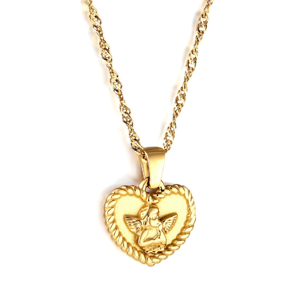 Angel Heart Engraved Pendant - MacroPanora
