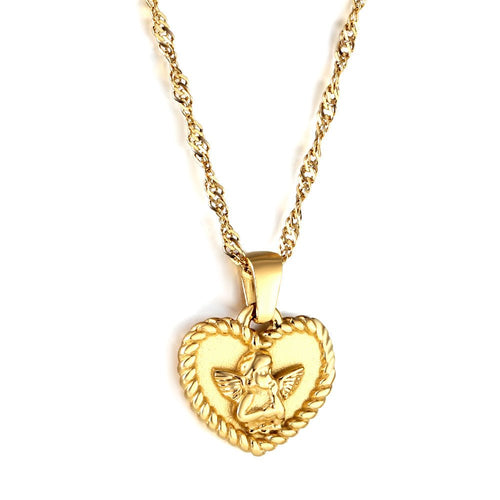 Angel Heart Engraved Pendant - MacroPanora