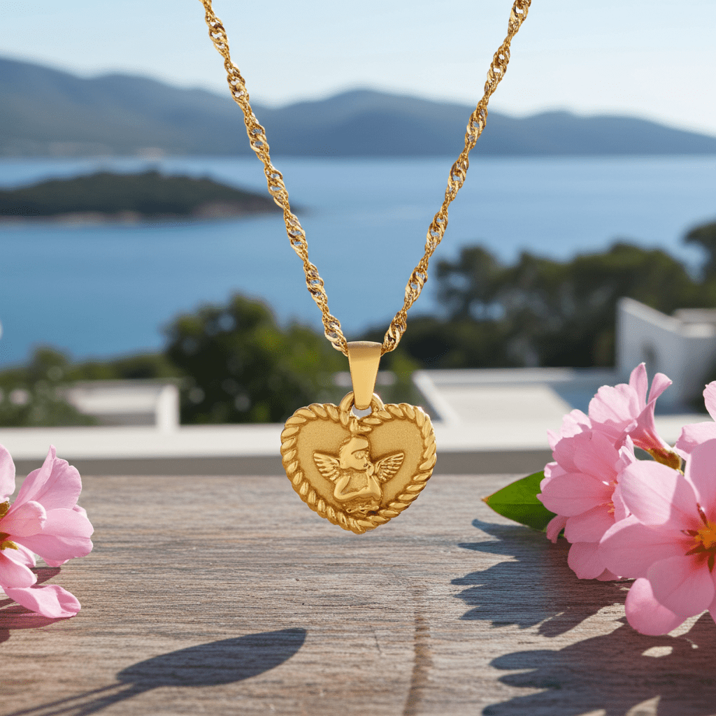 Angel Heart Engraved Pendant - MacroPanora
