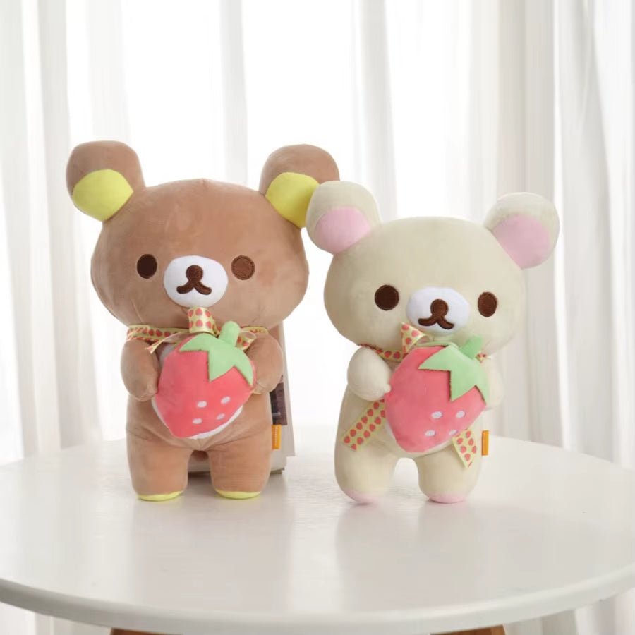 Anime Rilakkuma Cartoon Plush Doll Soft Bear Toys Kawaii Room Decor Teddy Bear Plushies Cute Couple Bear Xmas Gifts for Girls - MacroPanora