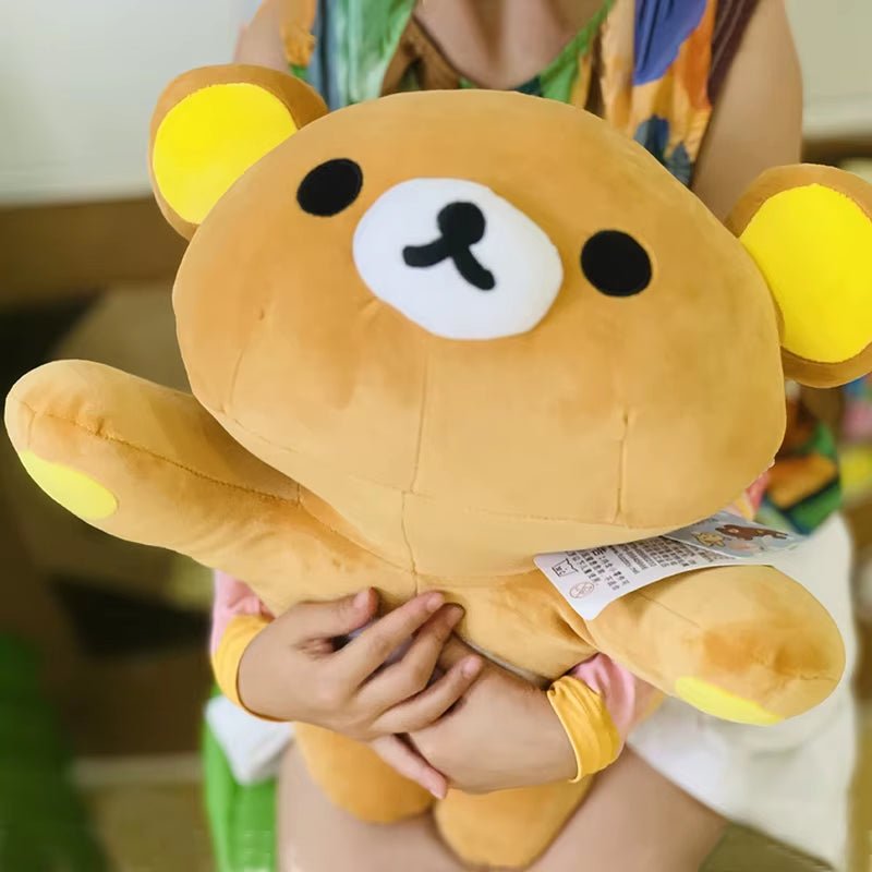 Anime Rilakkuma Cartoon Plush Doll Soft Bear Toys Kawaii Room Decor Teddy Bear Plushies Cute Couple Bear Xmas Gifts for Girls - MacroPanora