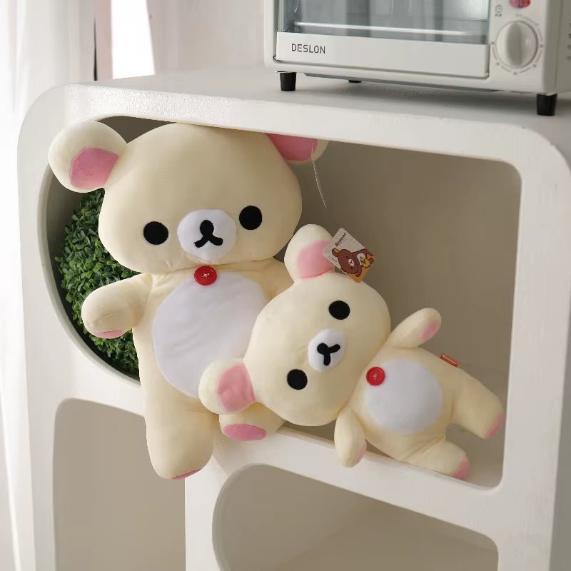 Anime Rilakkuma Cartoon Plush Doll Soft Bear Toys Kawaii Room Decor Teddy Bear Plushies Cute Couple Bear Xmas Gifts for Girls - MacroPanora